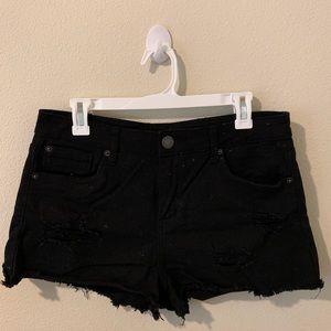 Black Jean Shorts